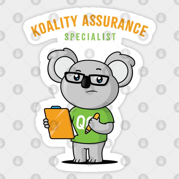 Koala Bear Quality Assurance Specialist Sticker by zoljo